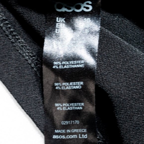 Asos Maternity Back Pleated Shift Dress Women 6 Black Short Sleeve Keyhole Q09X - Picture 5 of 5